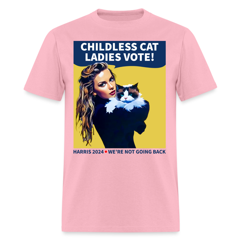Childless Cat Ladies Vote T Shirt - pink