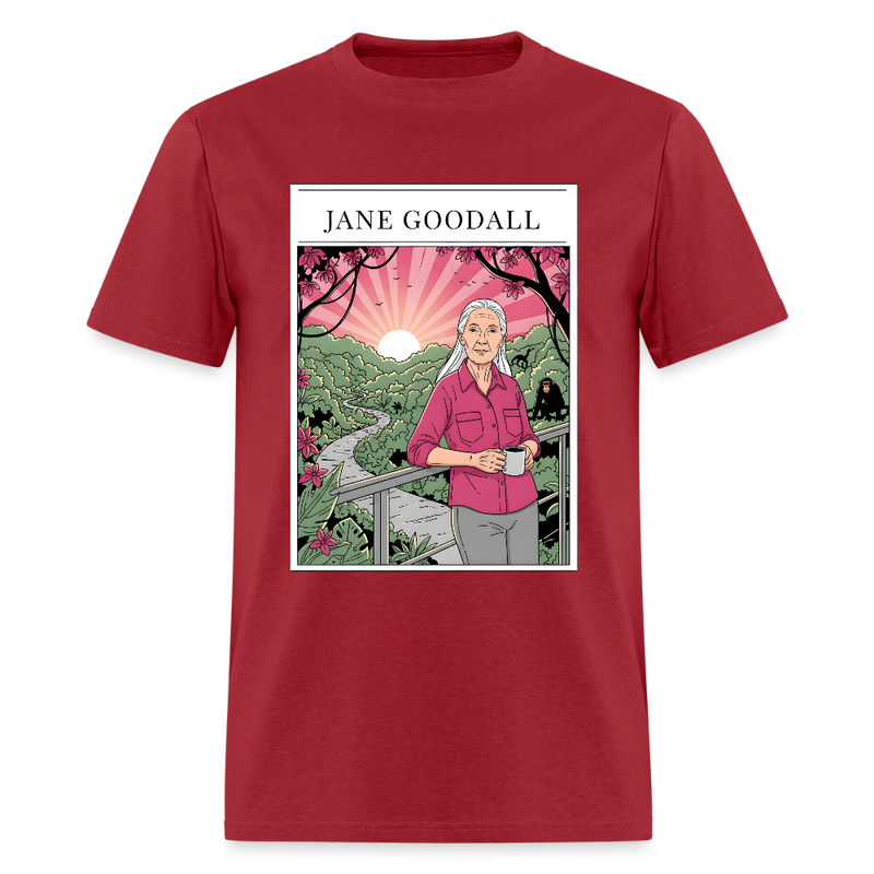 RIP Jane Goodall T Shirt - 4 - dark red