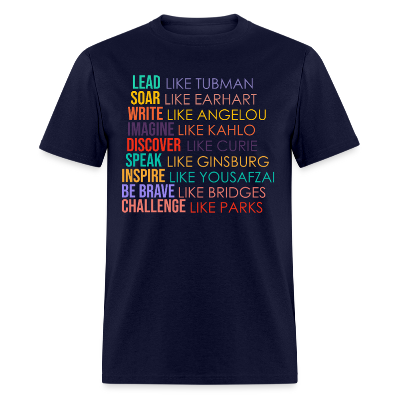 Lead Soar Write Inspire T Shirt - navy