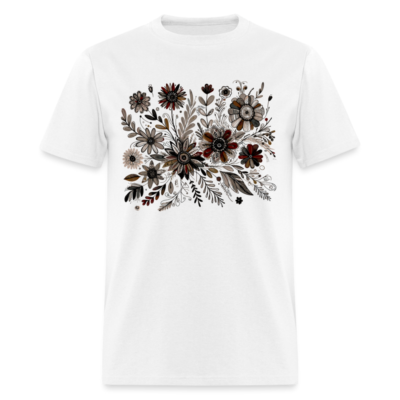 Boho Floral Shirt Anti Trump T Shirt - white