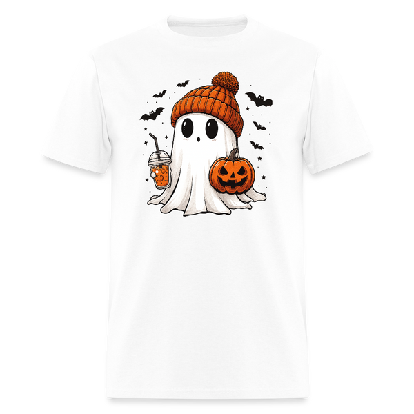 Cute Ghost Halloween T Shirt - white