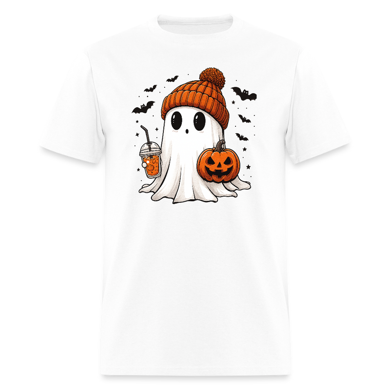 Cute Ghost Halloween T Shirt - white