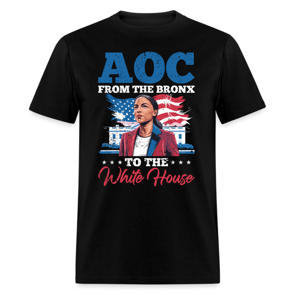 AOC From the Bronx to the White House T Shirt - black