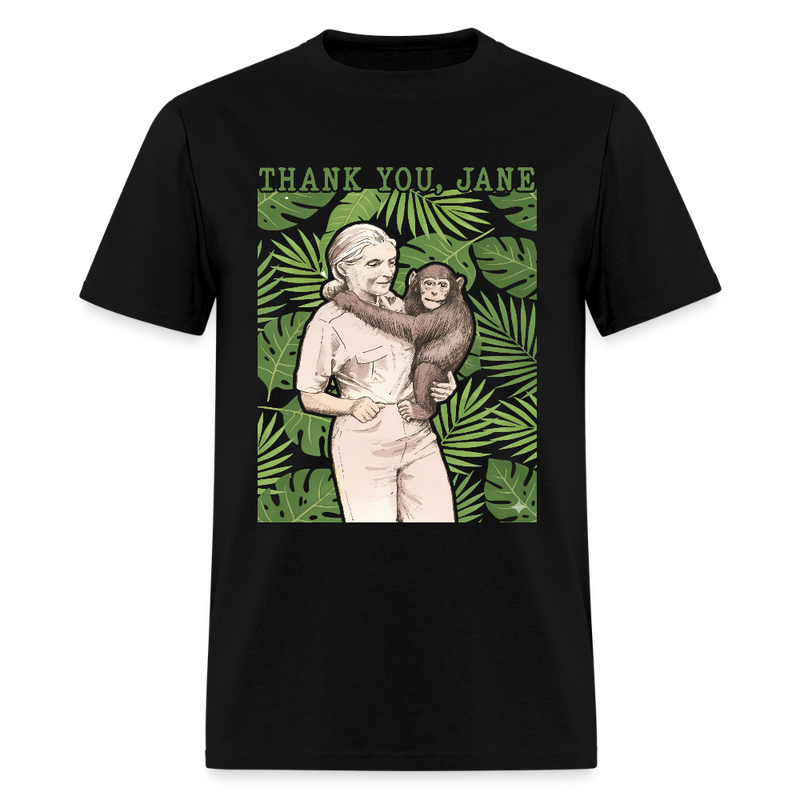 Thank You Jane Goodall T Shirt - 3 - black
