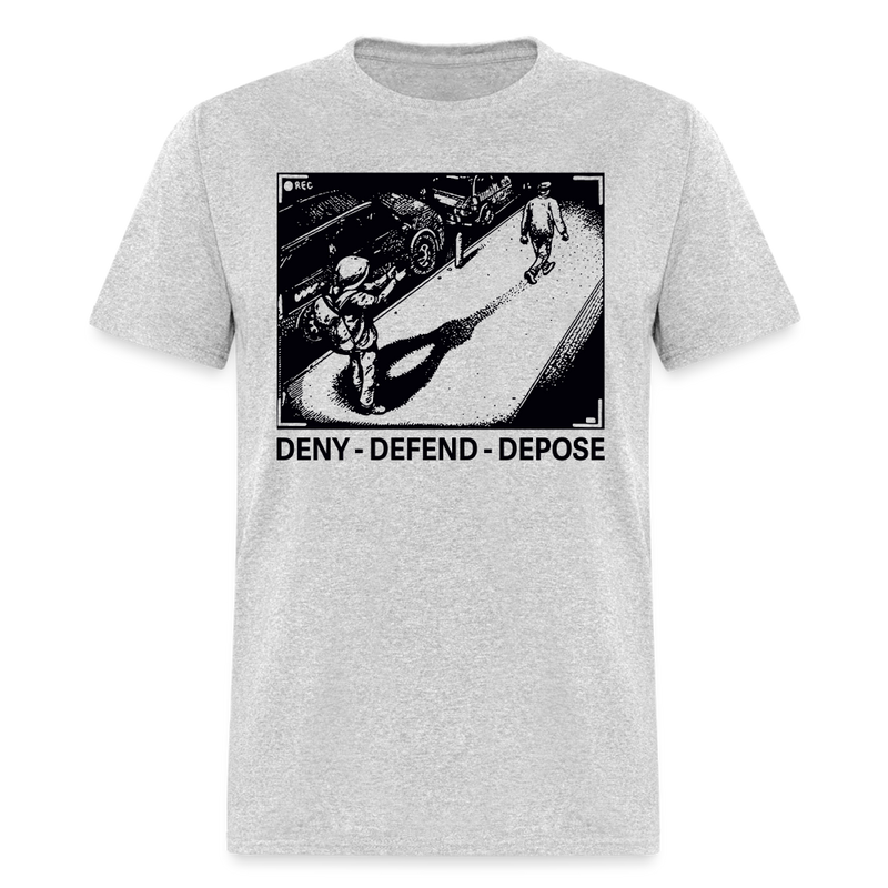 Deny Defend Depose T Shirt - 3 - heather gray