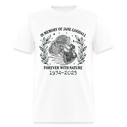 In Memory Of Jane Goodall Forever With Nature T Shirt - 2 - white