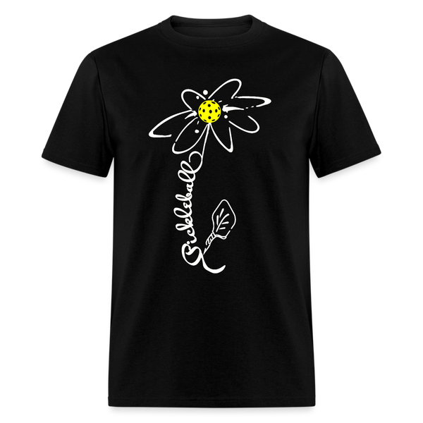 Pickleball Flower T Shirt - black