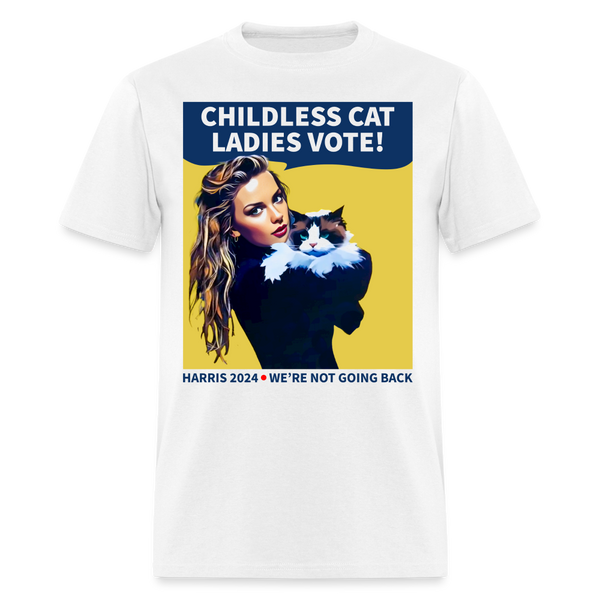 Childless Cat Ladies Vote T Shirt - white