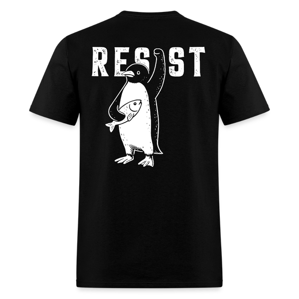 Resist Penguin T Shirt - black