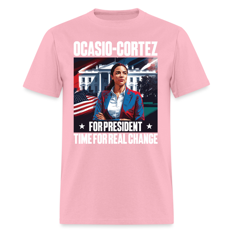 Ocasio-Cortez for President T Shirt - pink