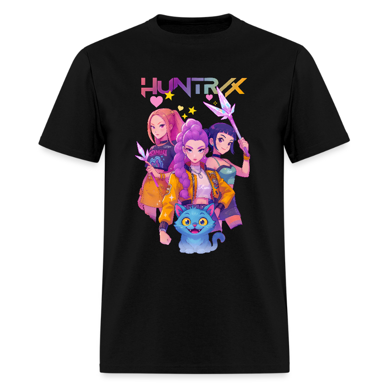 Kpop Demon Hunters Saja Girls Huntrix T Shirt - black