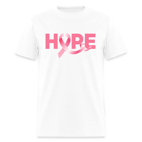 Hope Breast Cancer Awareness Month T Shirt - white