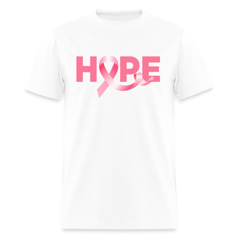 Hope Breast Cancer Awareness Month T Shirt - white