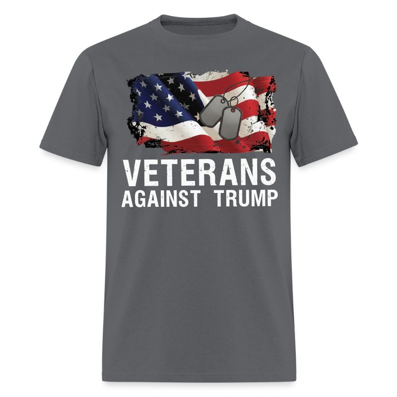 Veterans Againts Trump T Shirt - 6 - charcoal