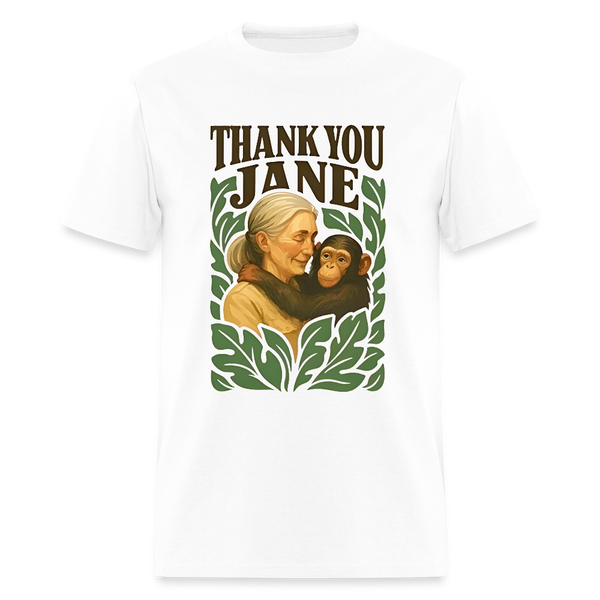 Thank You Jane Goodall RIP T Shirt - white