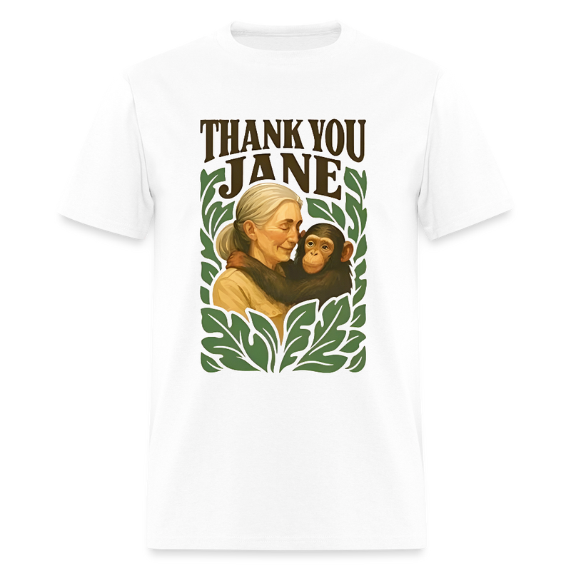 Thank You Jane Goodall RIP T Shirt - white