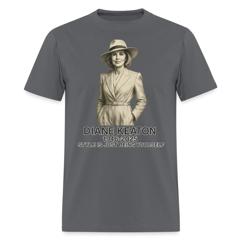 Diane Keaton T Shirt - 17 - charcoal