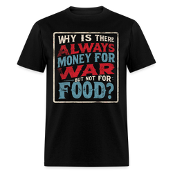 Why Is There Always Money For War T Shirt - black
