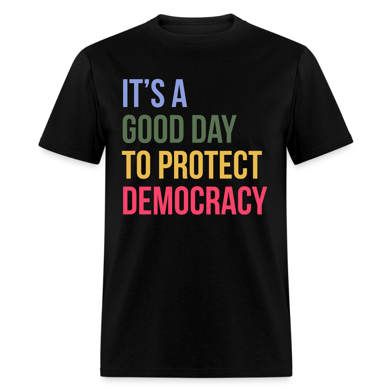 It's A Good Day To Protect Democracy T Shirt - black