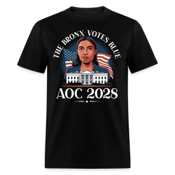 The Bronx Votes Blue AOC 2028 T Shirt - black