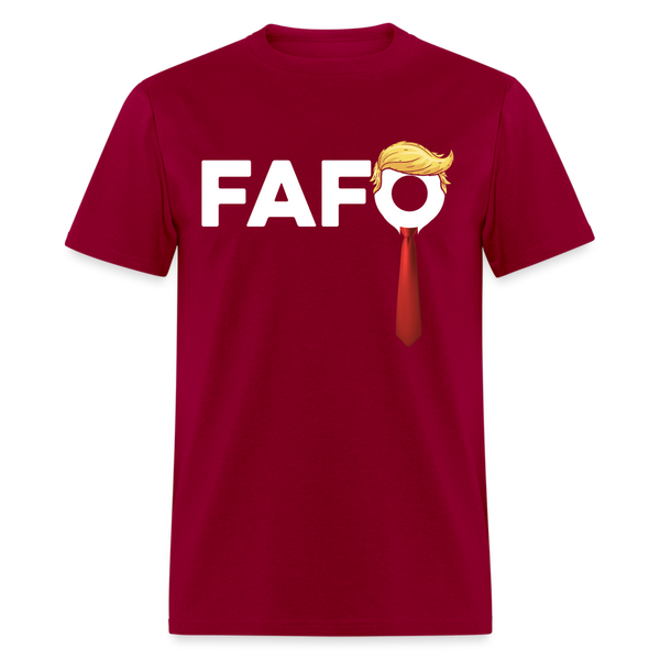 FAFO Trump T Shirt - dark red