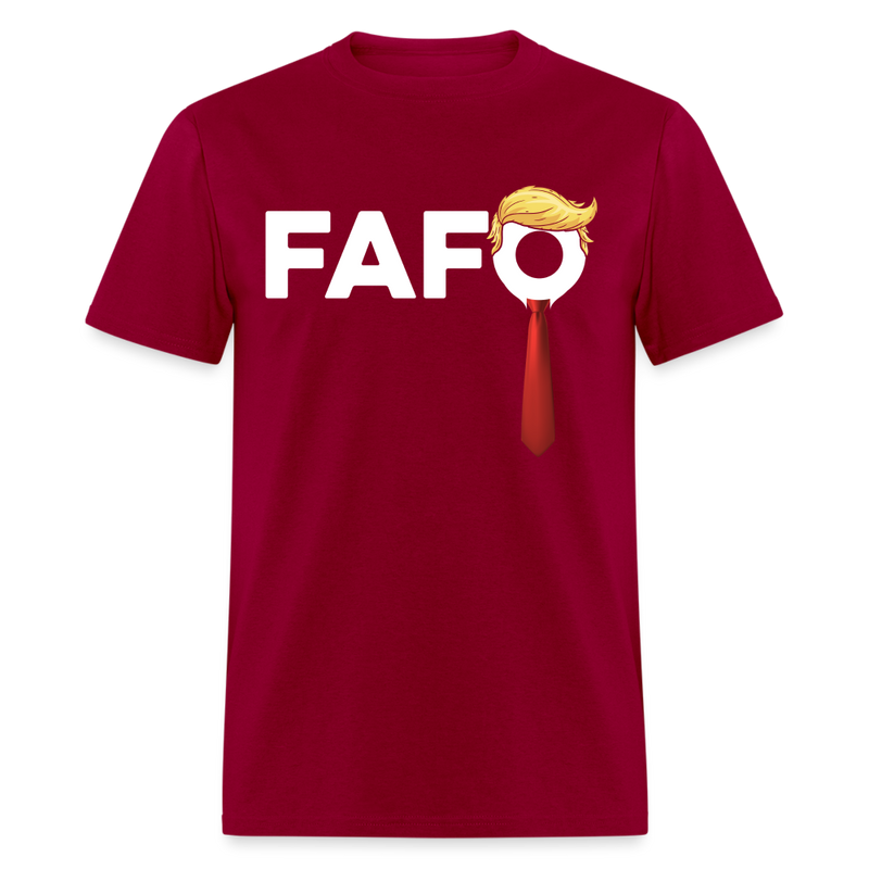 FAFO Trump T Shirt - dark red