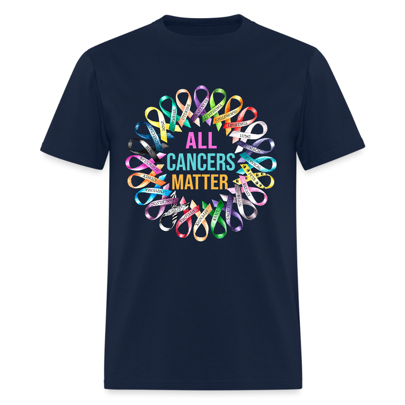 All Cancer Matters Breast Cancer Awareness Month T Shirt - navy