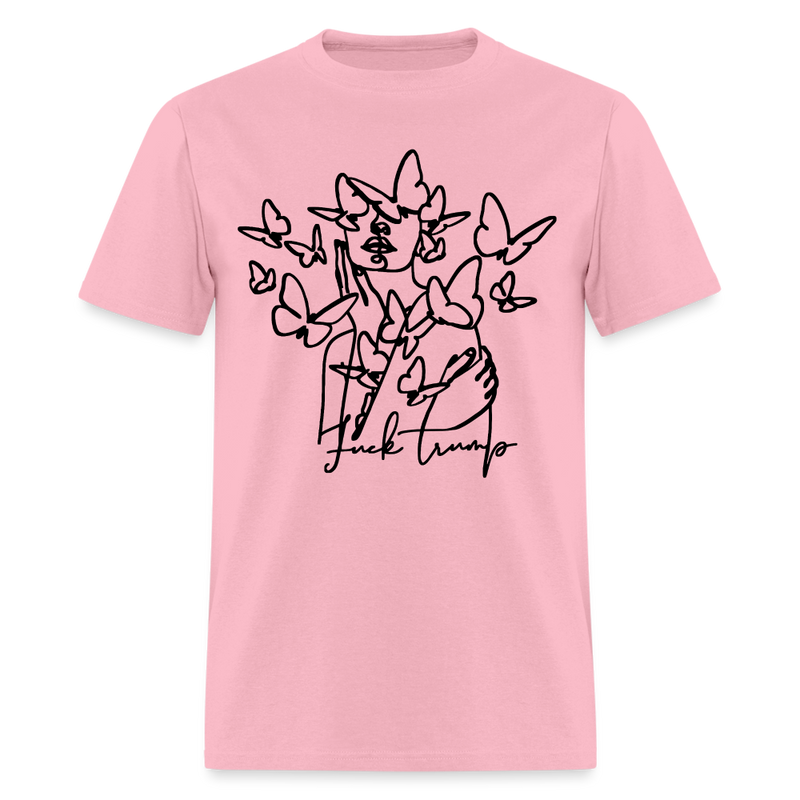 Subtle F Trump Butterflies T Shirt - pink
