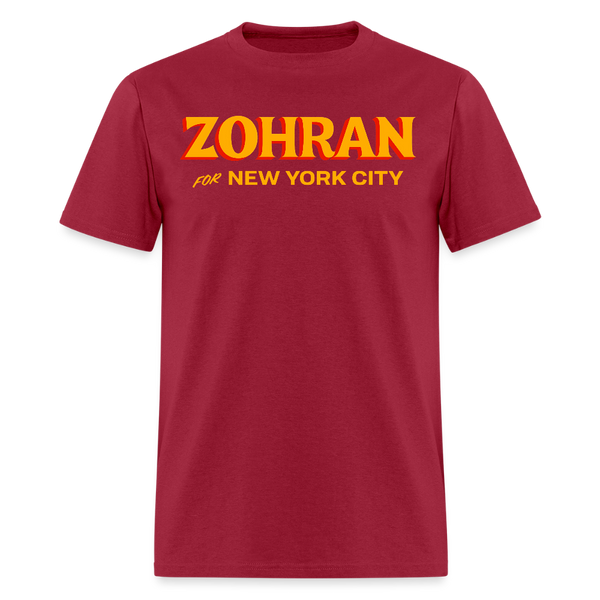 Zohran For New York City T Shirt - dark red