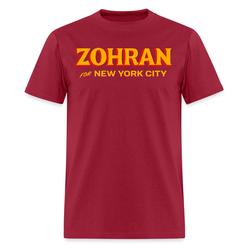 Zohran For New York City T Shirt - dark red