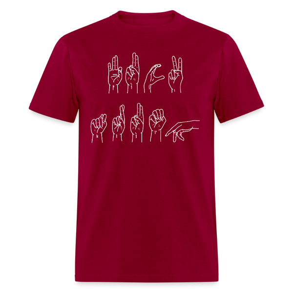 F*ck Trump Sign Language T Shirt - dark red