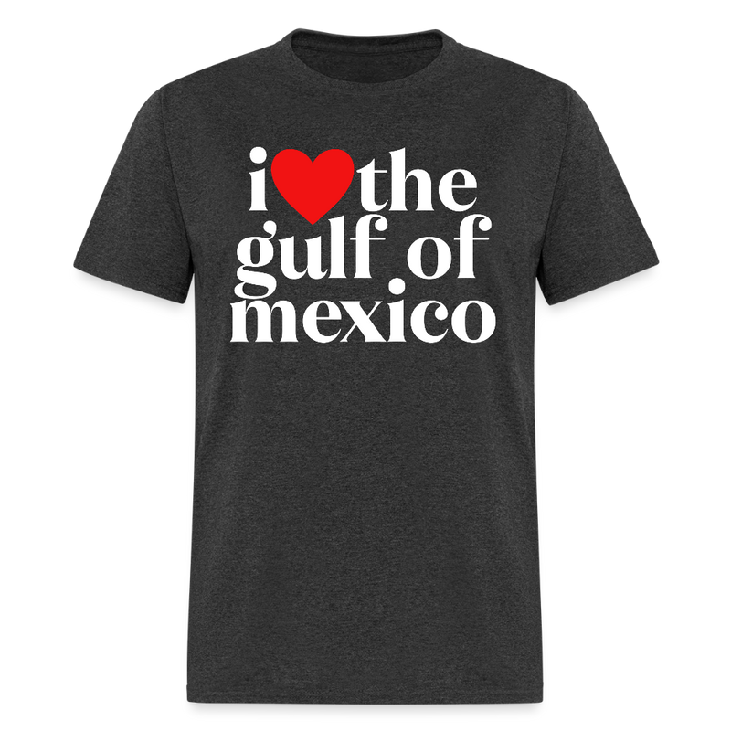 I Love The Gulf Of Mexico T Shirt - 2 - heather black