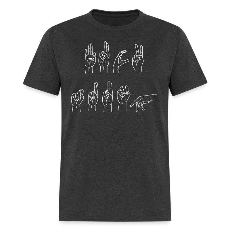F*ck Trump Sign Language T Shirt - heather black