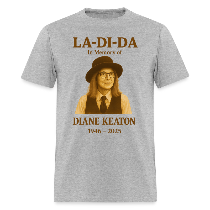 Diane Keaton T Shirt - 20 - heather gray