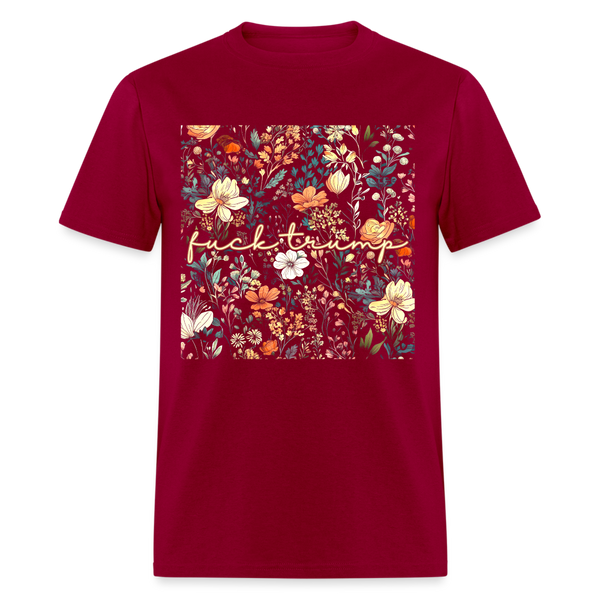 Subtle Anti F Trump T Shirt - dark red
