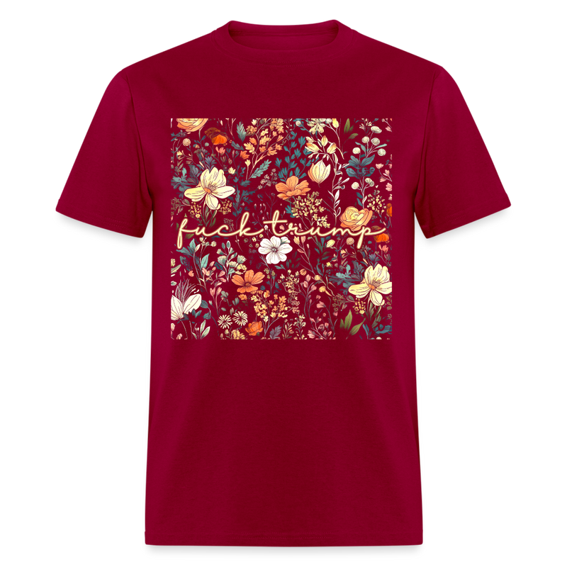 Subtle Anti F Trump T Shirt - dark red