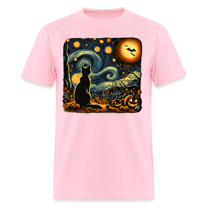 Black Cat Halloween T Shirt - pink