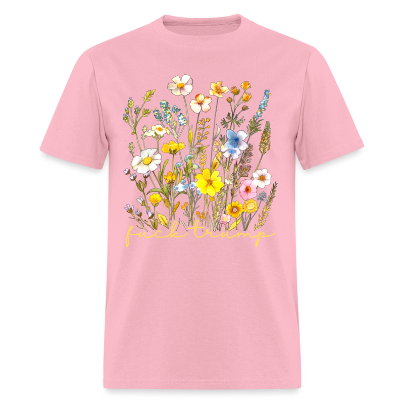 Subtle F Trump Flower T Shirt - pink