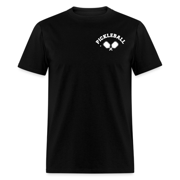 White Pickleball T Shirt - black