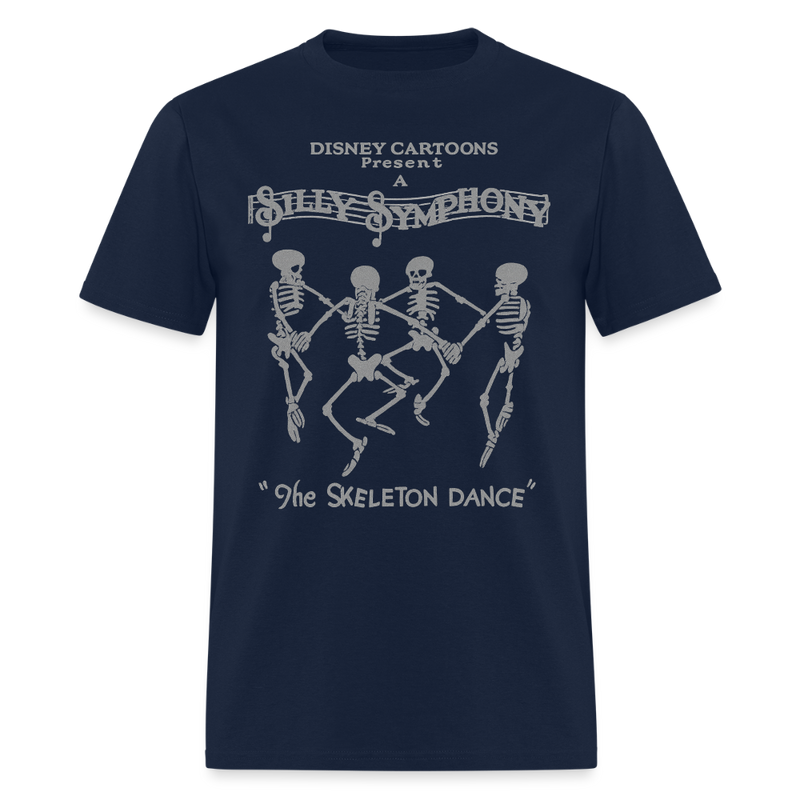 The Skeleton Dance Halloween T Shirt - navy