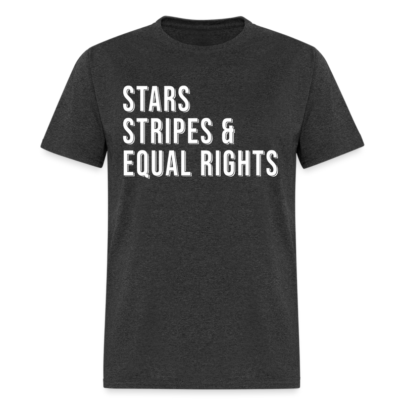 Stars Stripes And Equal Rights T Shirt - heather black
