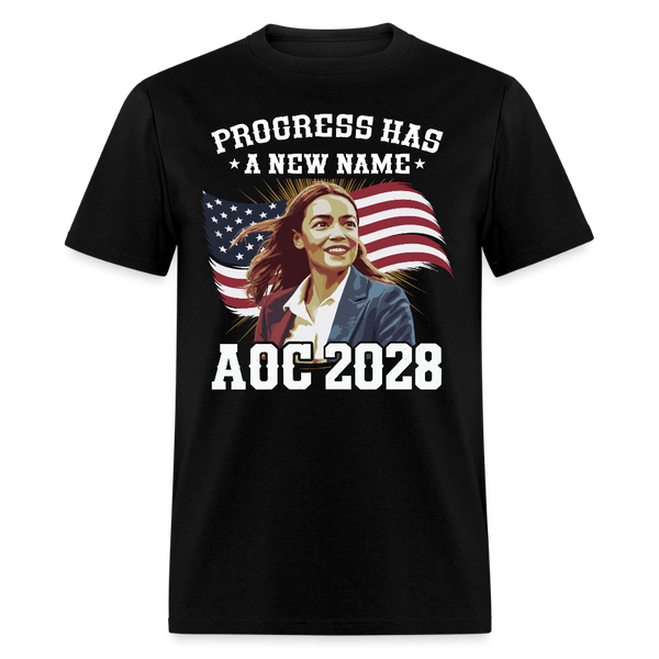 Progress Has a New Name AOC 2028 T Shirt - black
