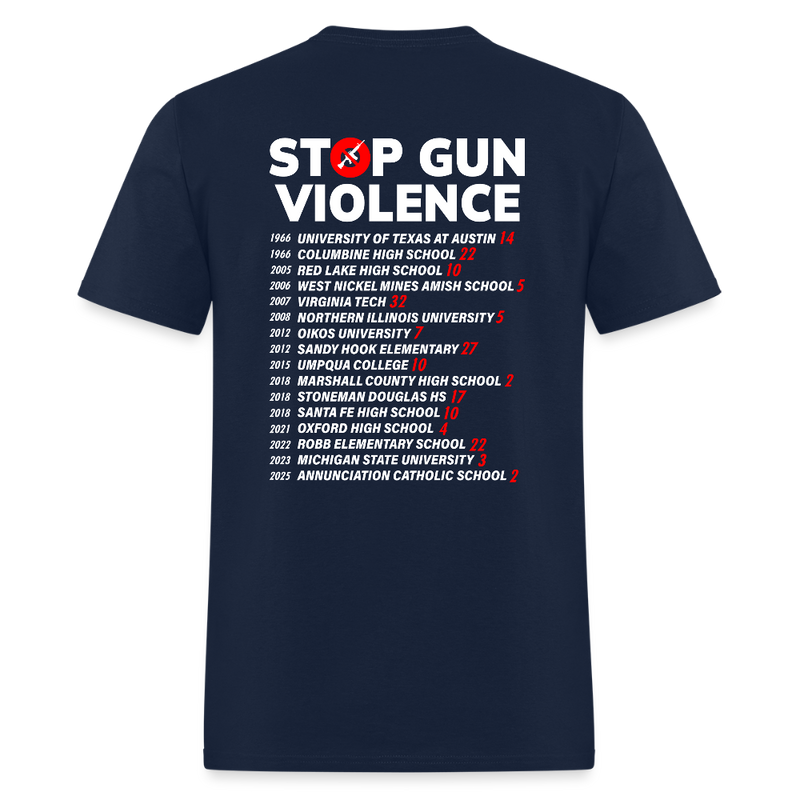 Protect Our Kids Gun Reform Now T Shirt - 2 - navy