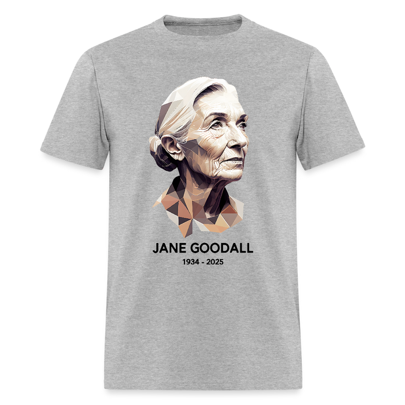 Jane Goodall 1934-2025 T Shirt - heather gray