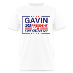 Gavin Newsom For President 2028 T Shirt - white