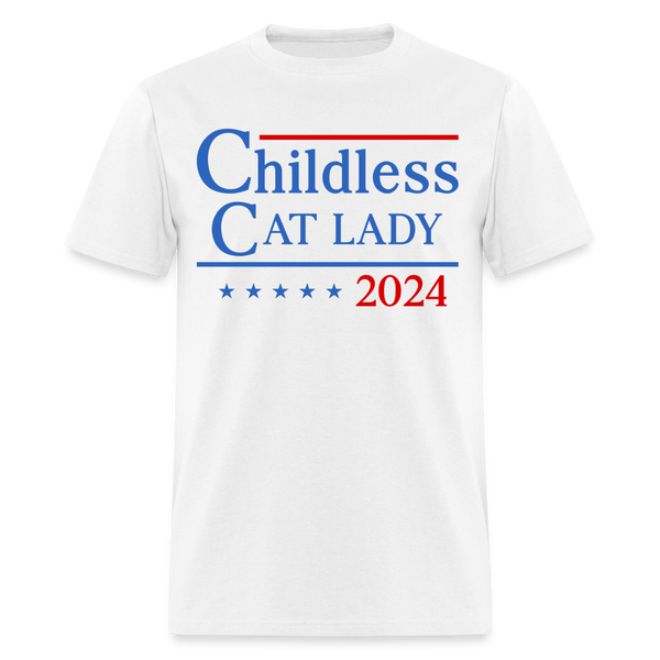 Childless Cat Lady 2024 T Shirt - white