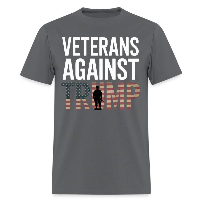 Veterans Againts Trump T Shirt - 14 - charcoal