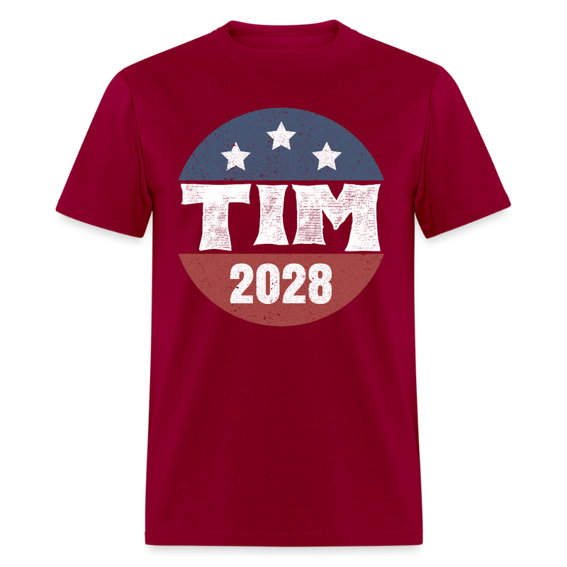 Tim Walz 2028 T Shirt - dark red