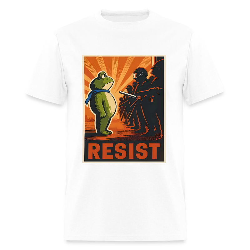 Portland Frog Resist T Shirt - white