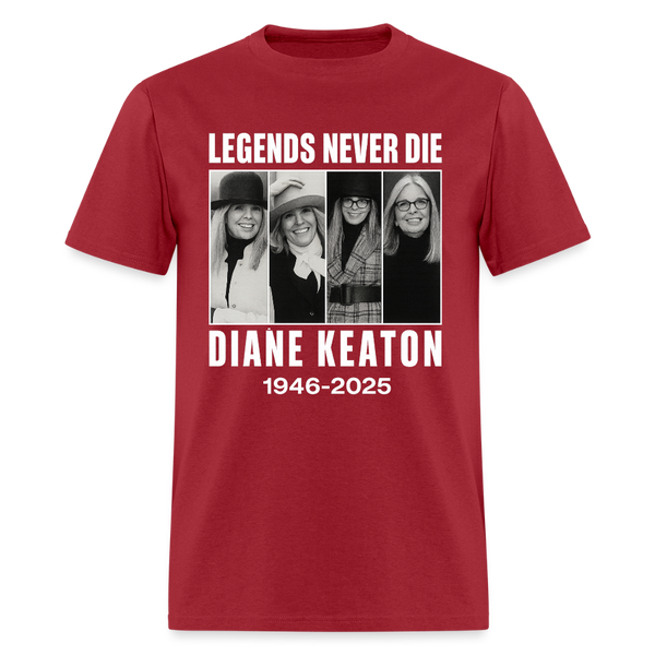 Diane Keaton T Shirt - 10 - dark red